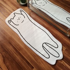 Cute Cartoon Cat Rug Plush Kitten Mat